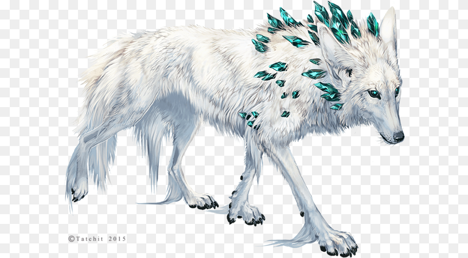 The Shaman By Tatchit Fey Shadow Winter Diamond Gem Wolf Fantasy Creature, Animal, Canine, Dog, Mammal Free Png