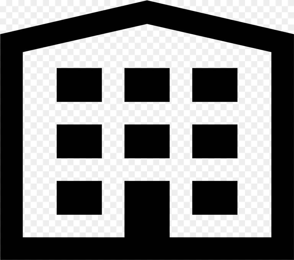 The Shape Is Mostly Square Except For The Top Where Hospital Icon White, Gray Free Png Download