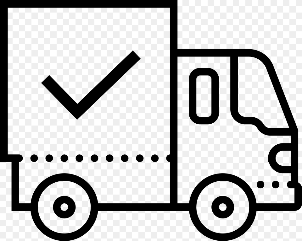 The Shipped Car Truck Icon, Gray Png