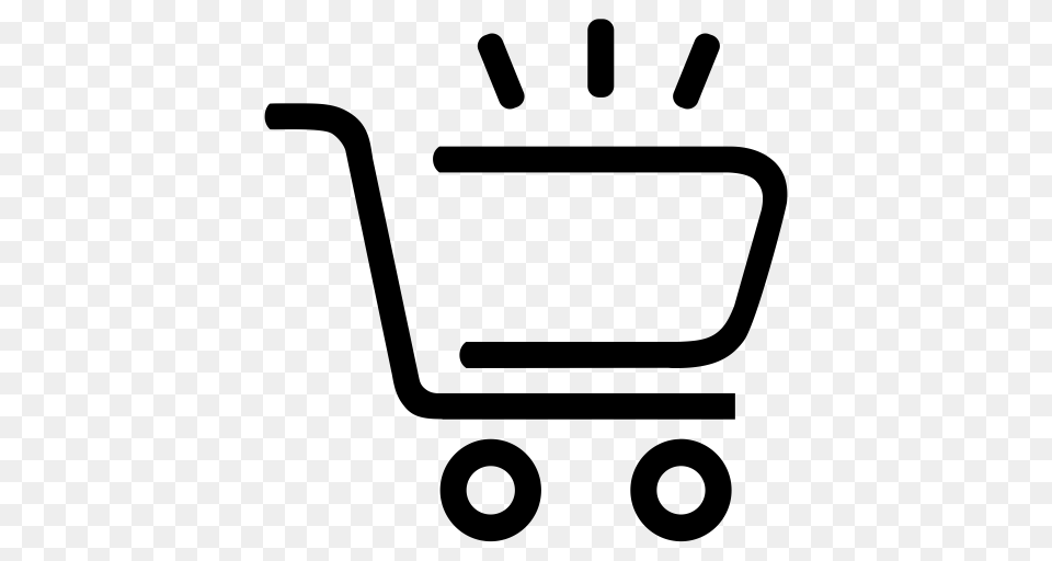 The Shopping Cart Is Empty Commerce Cart Icon With, Gray Free Transparent Png