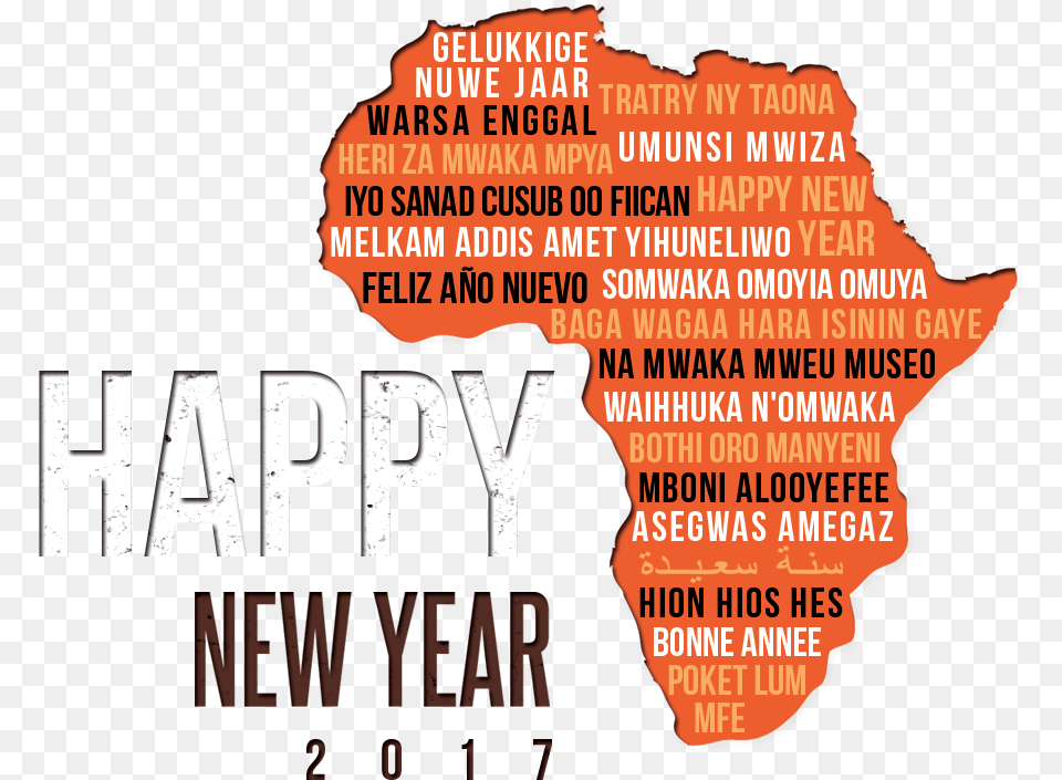 The Shows The Continent Of Africa With The Phrase Happy New Year 2012, Advertisement, Poster, Text, Person Png Image
