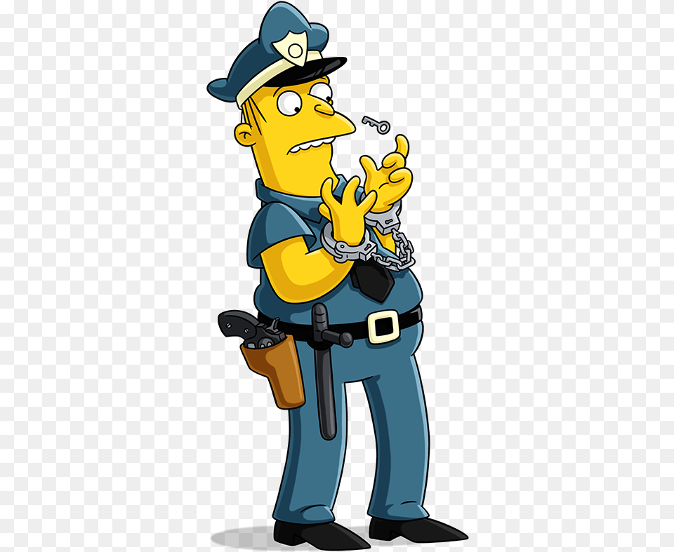 The Simpsons Clipart Police Officer Simpsons Officer Eddie Home, Person, Cartoon, Face, Head Free Png