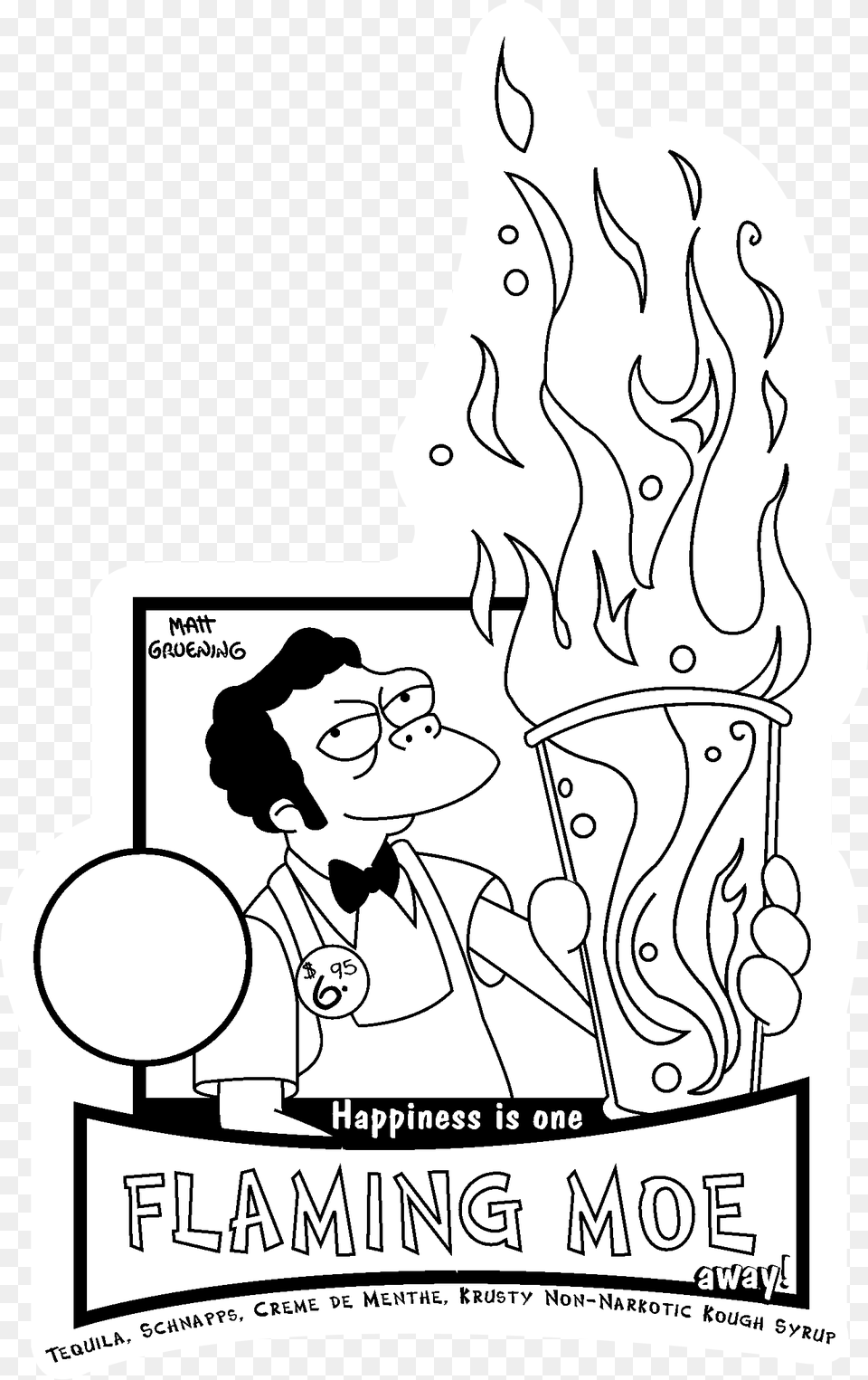 The Simpsons Logo Black And White Flaming, Advertisement, Book, Comics, Poster Free Transparent Png