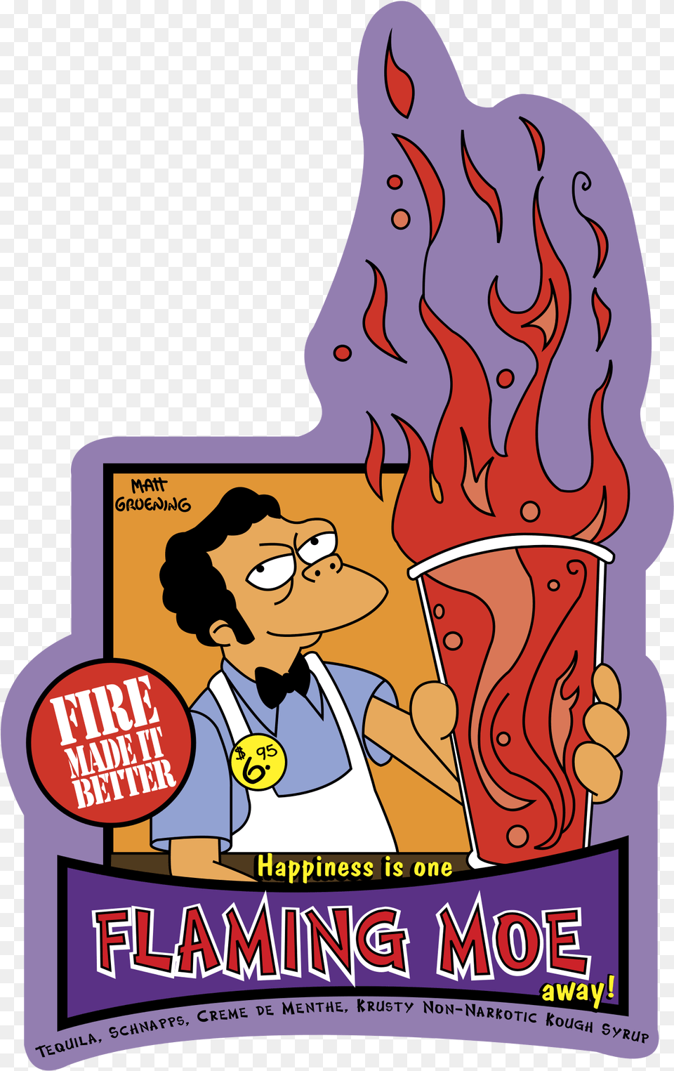 The Simpsons Logo Sticker Flaming Moe Los Simpson, Advertisement, Poster, Person, Publication Free Transparent Png