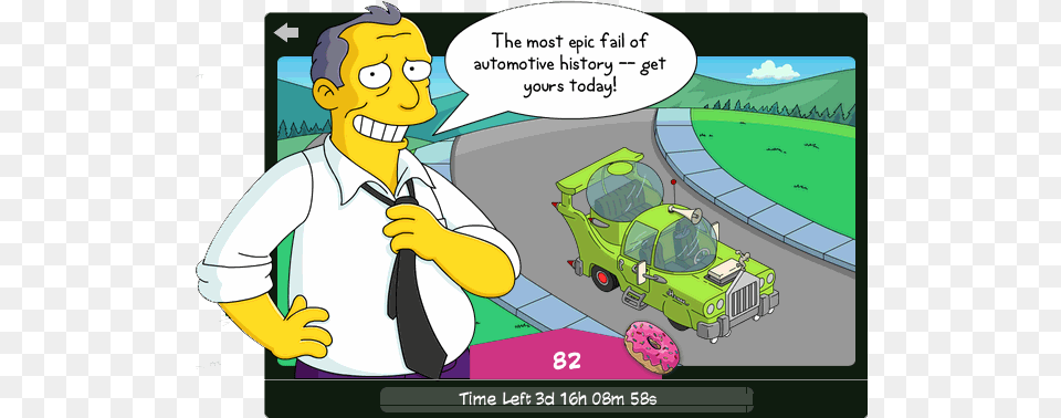 The Simpsons Tapped Out Homer Content Update Homer Simpsons Car Design, Book, Comics, Publication, Baby Png