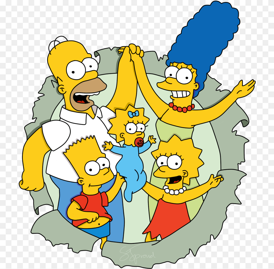 The Simpsons Transparent Simpson, Cartoon, Baby, Person, Book Png Image