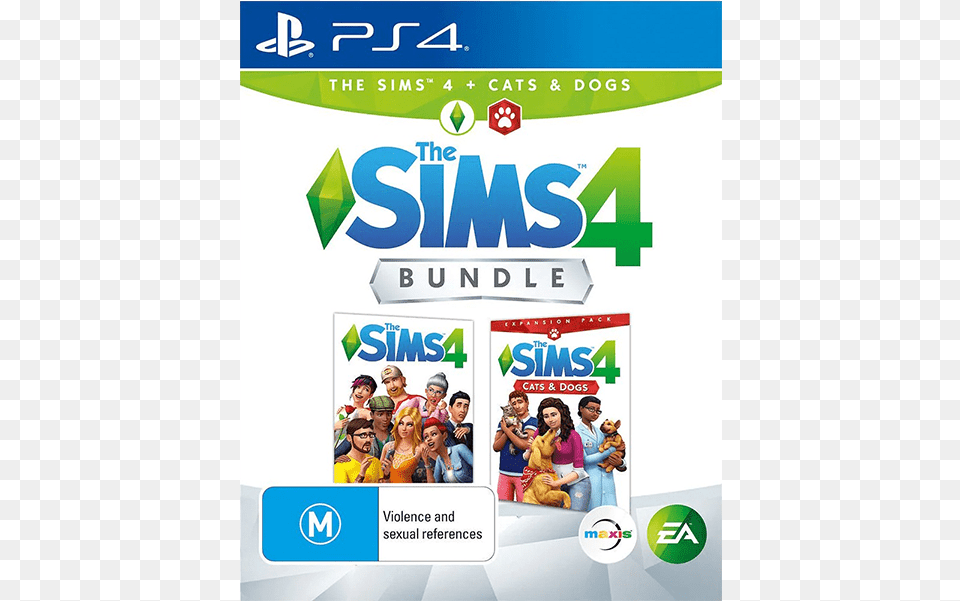 The Sims 4 Plus Cats Amp Dogs Bundle Ps4 The Sims 4 Bundle, Advertisement, Poster, Person, Child Png