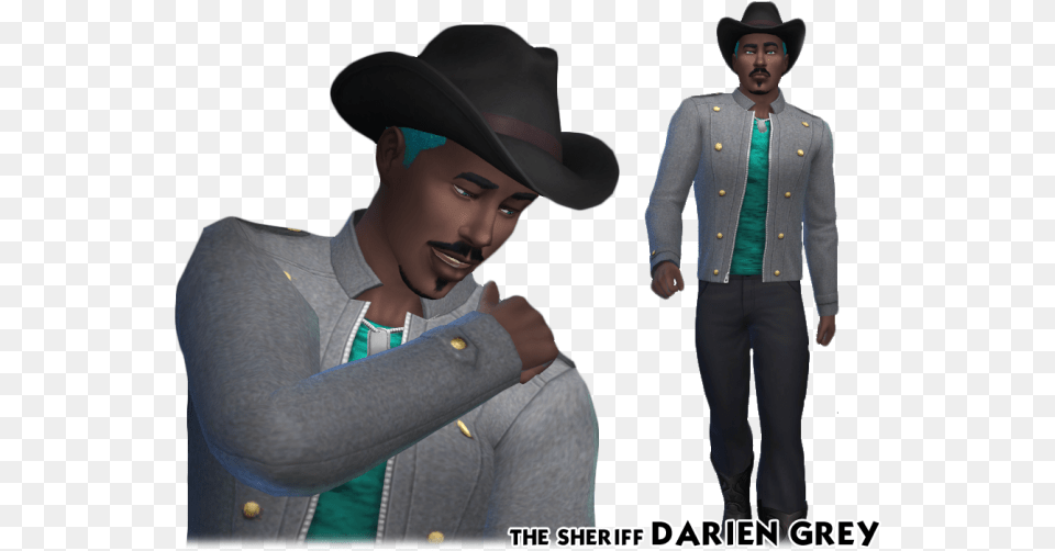 The Sims 4 The Sheriff Cowboy Hat Sims, Adult, Person, Woman, Female Free Transparent Png