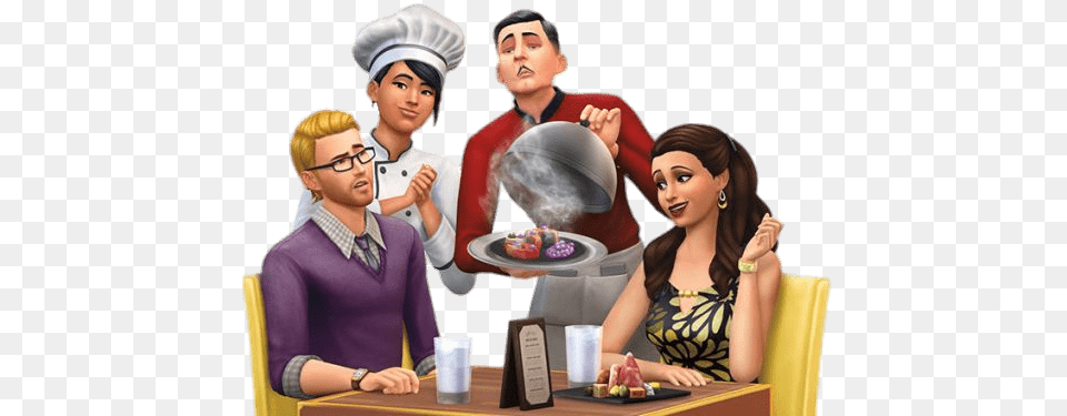 The Sims At The Restaurant, Woman, Adult, Bride, Wedding Free Png Download