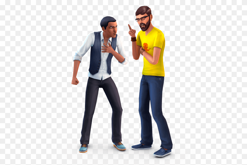 The Sims Guys Arguing, Pants, Clothing, Person, Male Free Transparent Png