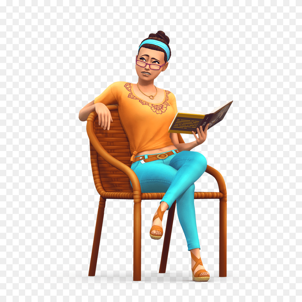 The Sims Laundry Day Stuff Official Logo Box Art Renders, Accessories, Sitting, Person, Necklace Png