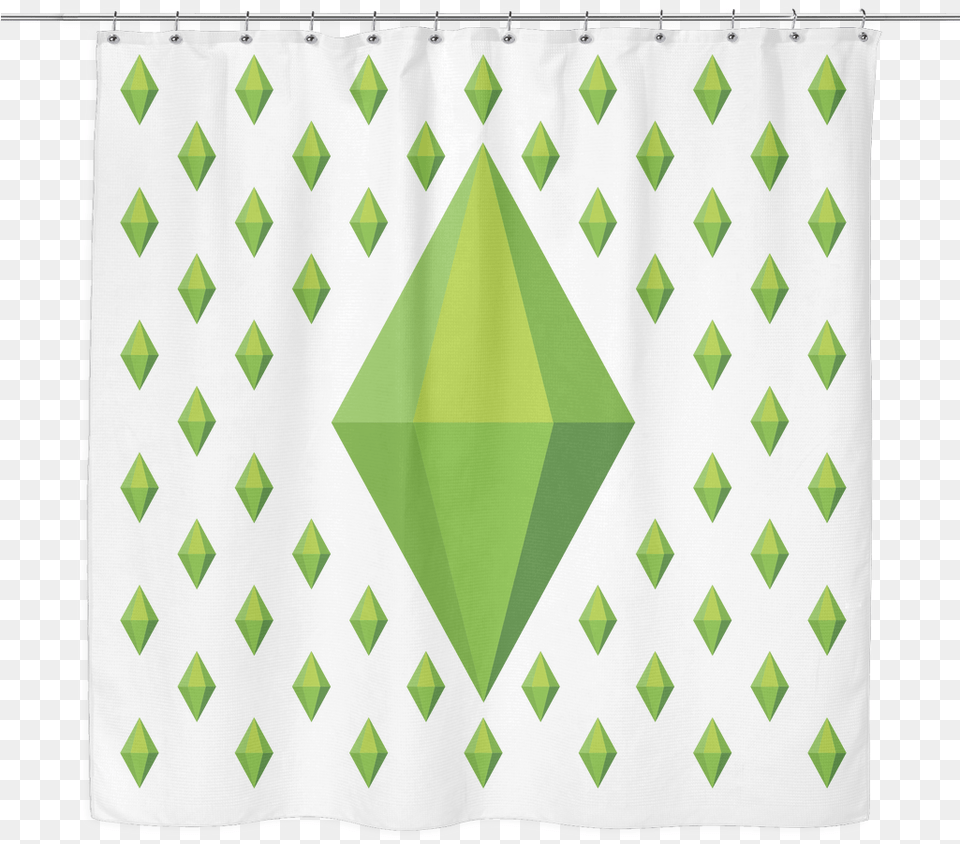The Sims Plumbob Diamond Shower Curtain Png