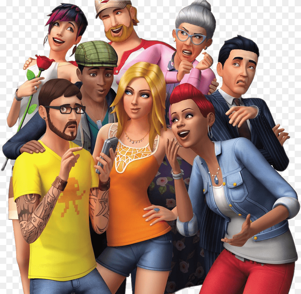 The Sims Sims 4 Cover Art, Woman, Female, Skin, Person Free Png