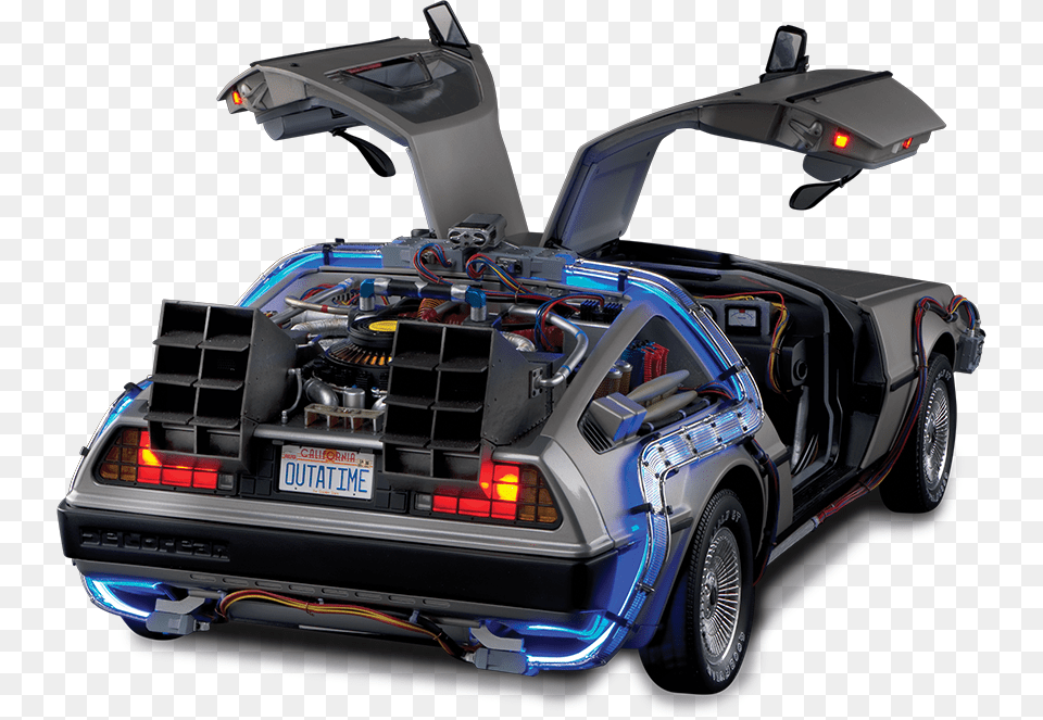 The Size Of The Original Delorean Eaglemoss Presents Back To The Future Delorean, Car, Vehicle, Transportation, Alloy Wheel Free Transparent Png