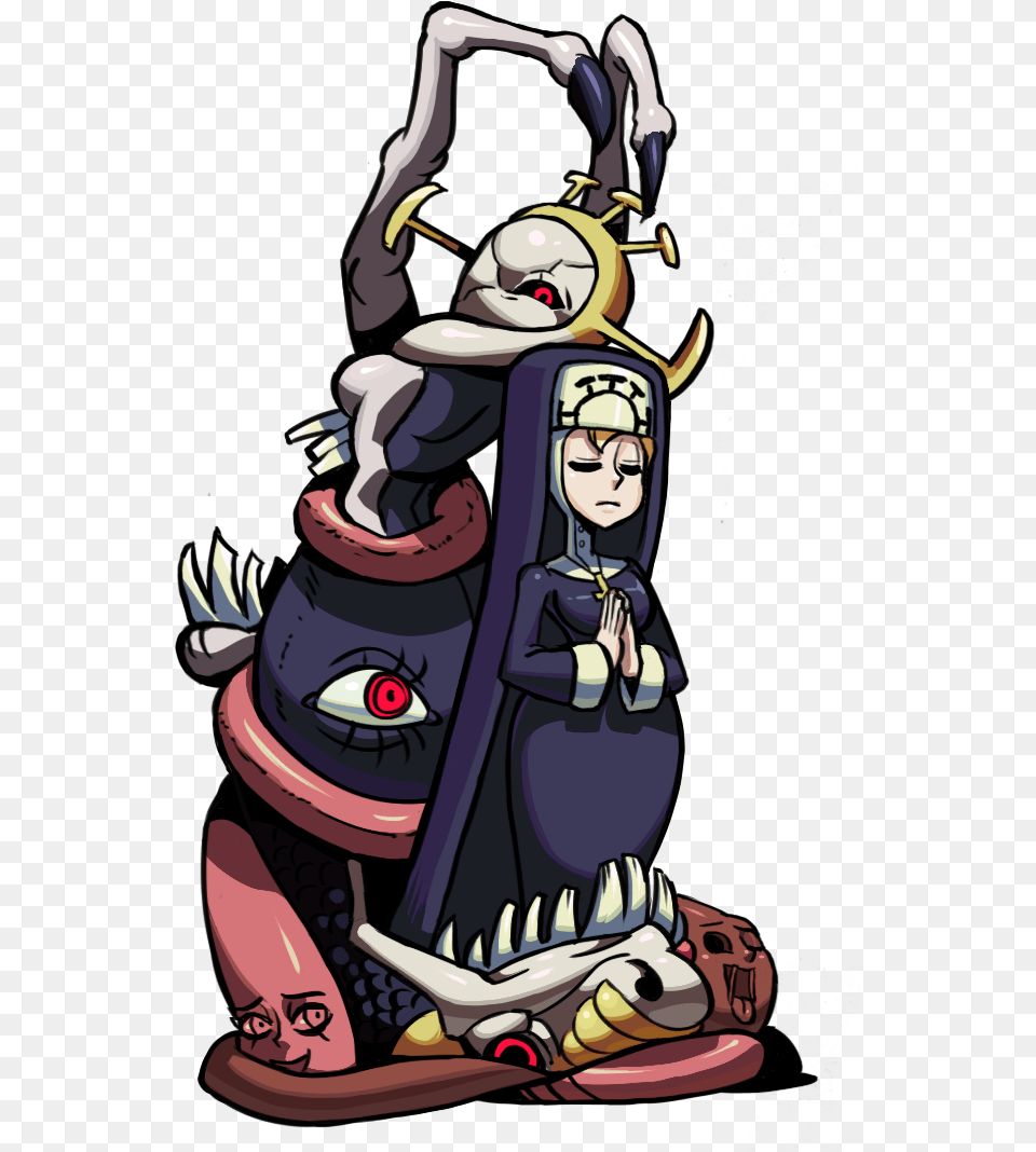 The Skullgirls Sprite Of The Day Is Skullgirls Double Sprites, Book, Comics, Publication, Face Free Png Download