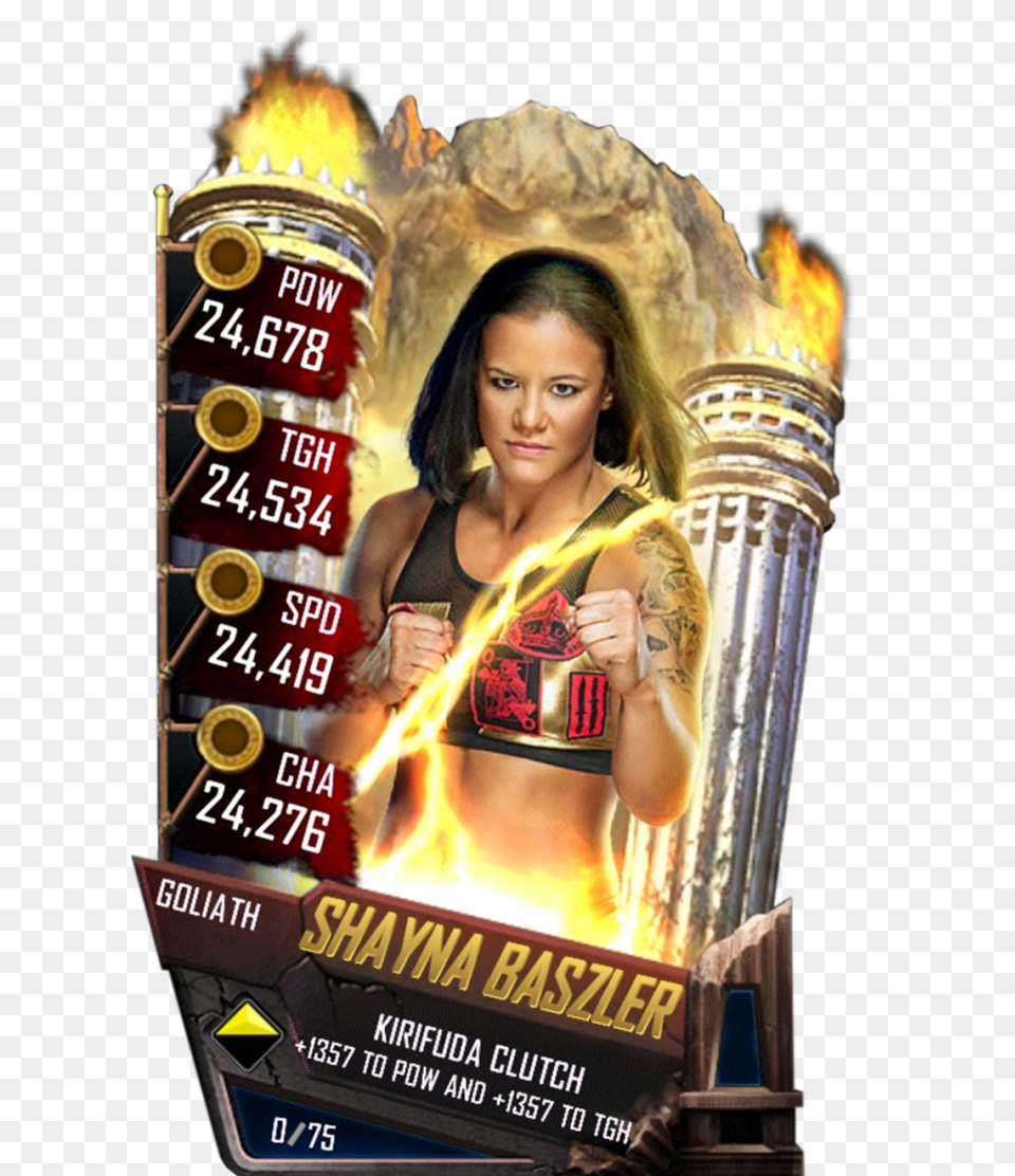 The Smackdown Hotel Wwe2k20 No Twitter Wwesupercard Wwe Supercard Goliath Card, Advertisement, Poster, Adult, Female Png Image