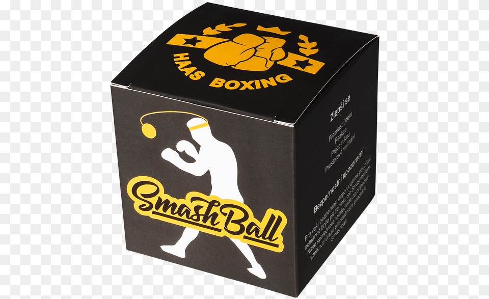 The Smashball Set With A Black Ball Is Lighter Than Box, Cardboard, Carton, Adult, Male Png