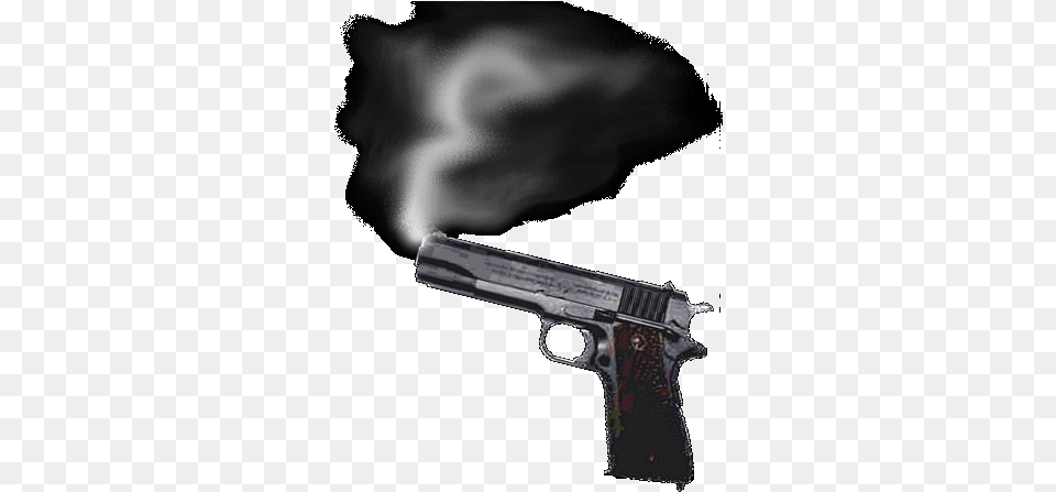 The Smoking Gun Transparent Smoking Gun Gif, Firearm, Handgun, Weapon Png Image