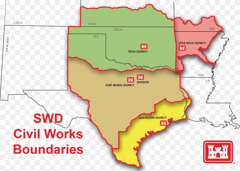 The Southwestern Division Headquartered In Dallas Us Army Corps Of Engineers, Chart, Plot, Map, Atlas Free Transparent Png
