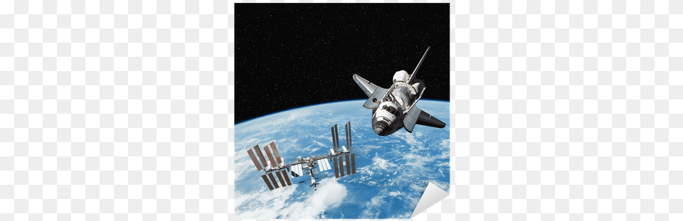 The Space Shuttle And International Space Station Lnternational Space Station Lk, Aircraft, Airplane, Transportation, Vehicle Png