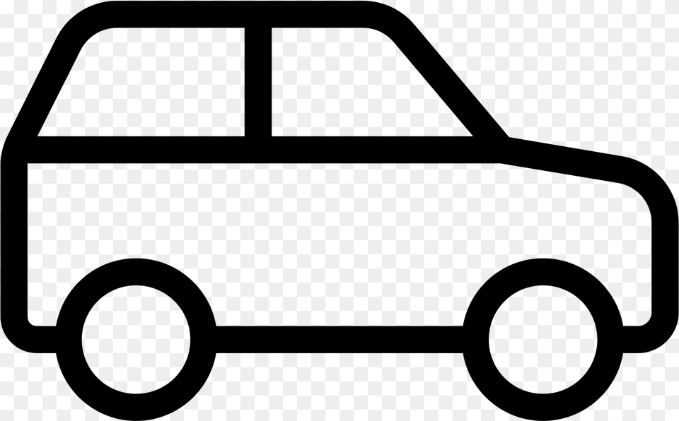The Sport Utility Vehicle Halfway Between A Truck Car With People Icon, Gray Free Png