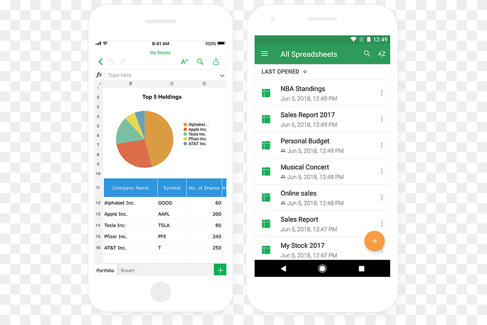 The Spreadsheet App For Mobile Teams Spreadsheet Apps On Mobile, Electronics, Mobile Phone, Phone, Text Free Png