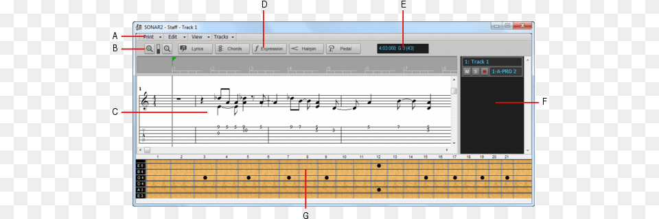 The Staff View Cakewalk Sonar Music Notation, Computer Hardware, Electronics, Hardware, Monitor Png