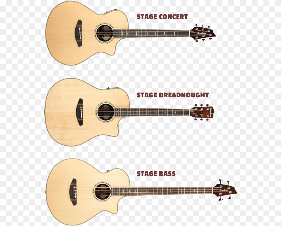 The Stage Series Is Available In A Concert Dreadnought Breedlove Stage Concert 2015 Stage Concert Cutaway, Guitar, Musical Instrument, Bass Guitar Free Png Download