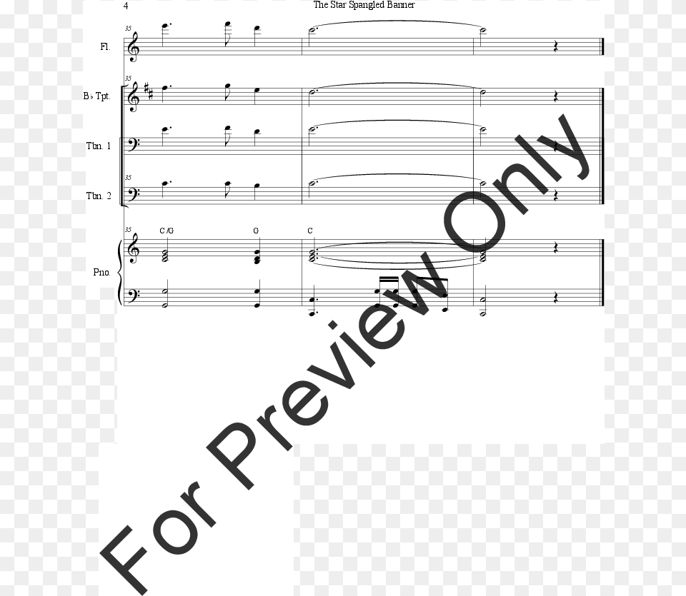 The Star Spangled Banner Thumbnail Saxophone Quartet, Page, Text Free Png