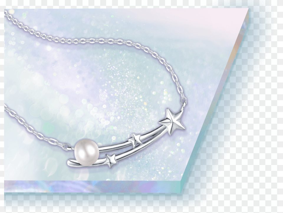 The Starry Sea 925 Silver Pearl Necklace Pearl Necklace, Accessories, Jewelry Png