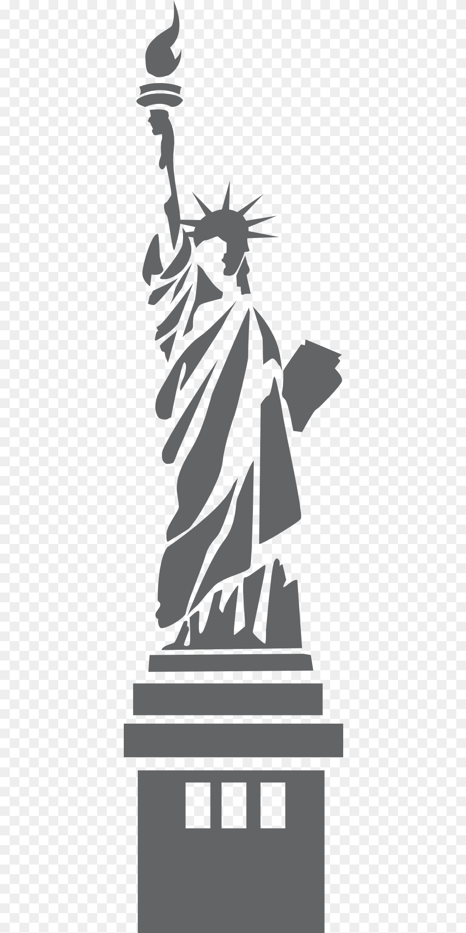 The Statue Of Liberty Outline Free Vector Blue Statue Of Liberty, Stencil, Book, Comics, Publication Png
