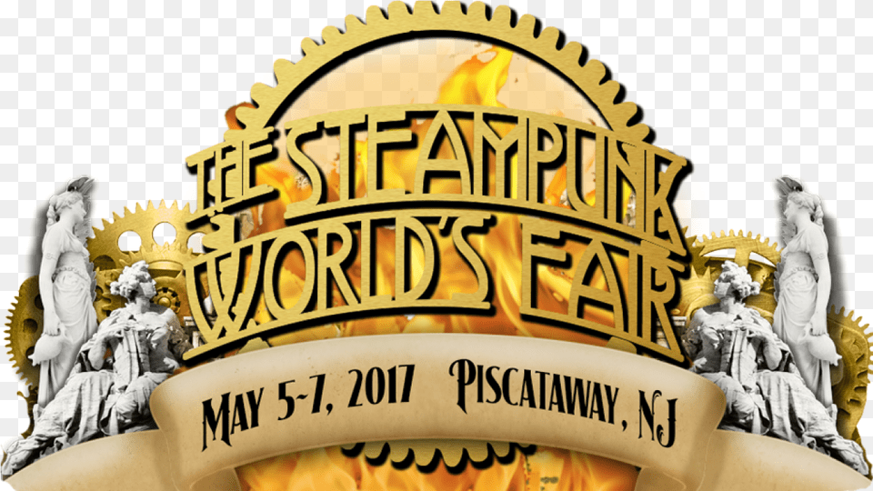 The Steampunk Worldu0027s Fair 2017 Fires Of Inspiration Fire, Logo, Person, Adult, Bride Free Transparent Png
