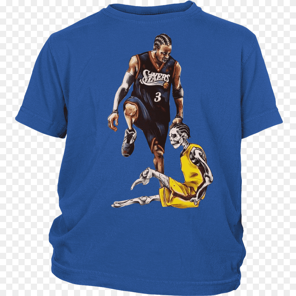 The Step Over Iverson Kids Shirt, Clothing, T-shirt, Adult, Male Free Png