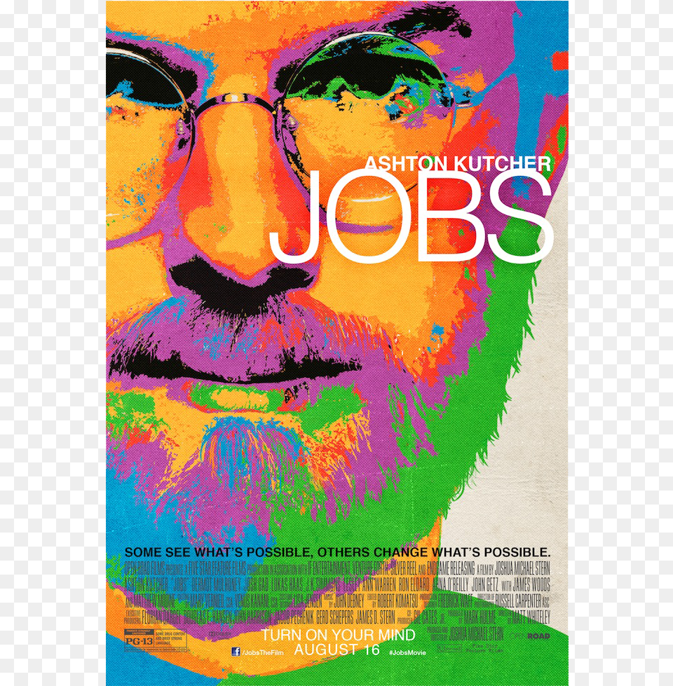 The Steve Jobs Movie Starring Ashton Kutcher Is Now Poorly Designed Movie Posters, Advertisement, Poster, Adult, Male Png