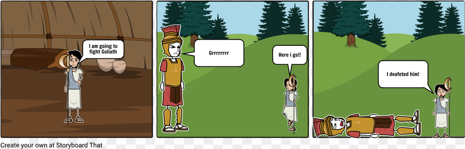 The Story Of David And Goliath Cartoon, Book, Comics, Publication, Person Free Transparent Png