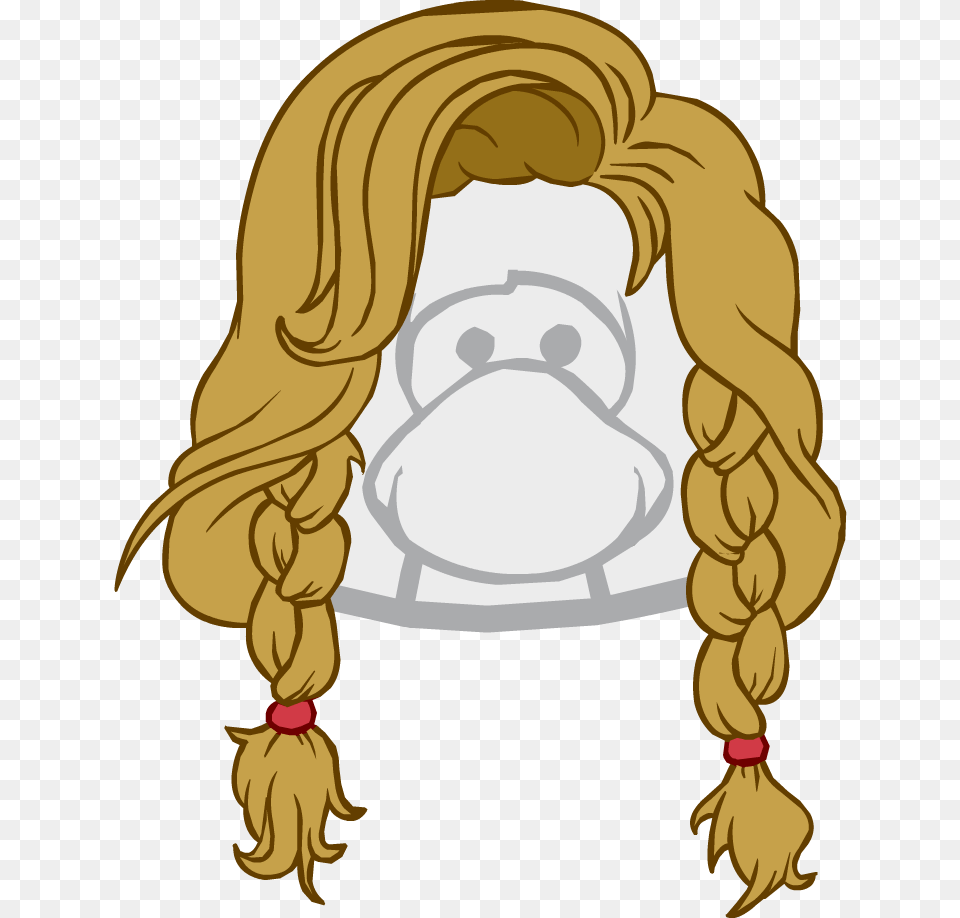 The Strawberry Braid Club Penguin Black Sombrero, Person, Hair Png Image