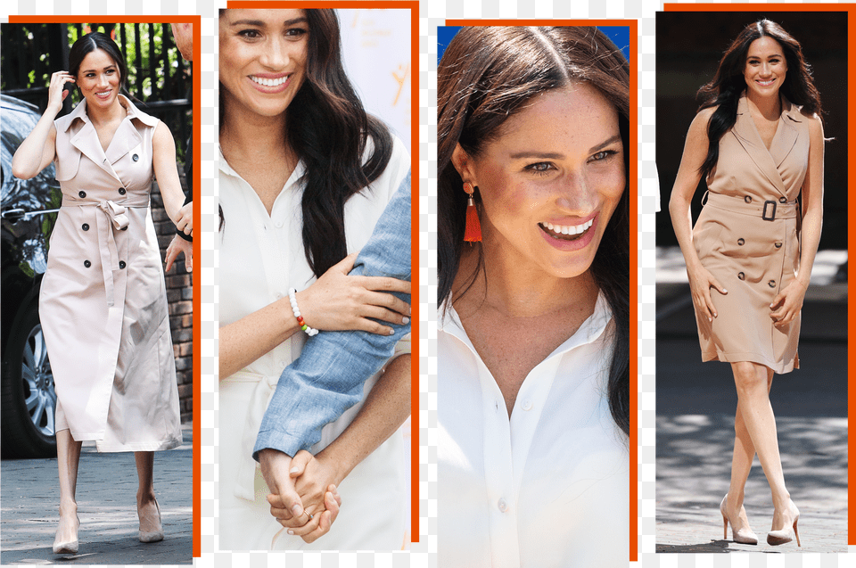 The Subtle Message Of Meghan Markles South Africa Tour Style Meghan Markle Dress, Adult, Person, Woman, Female Png