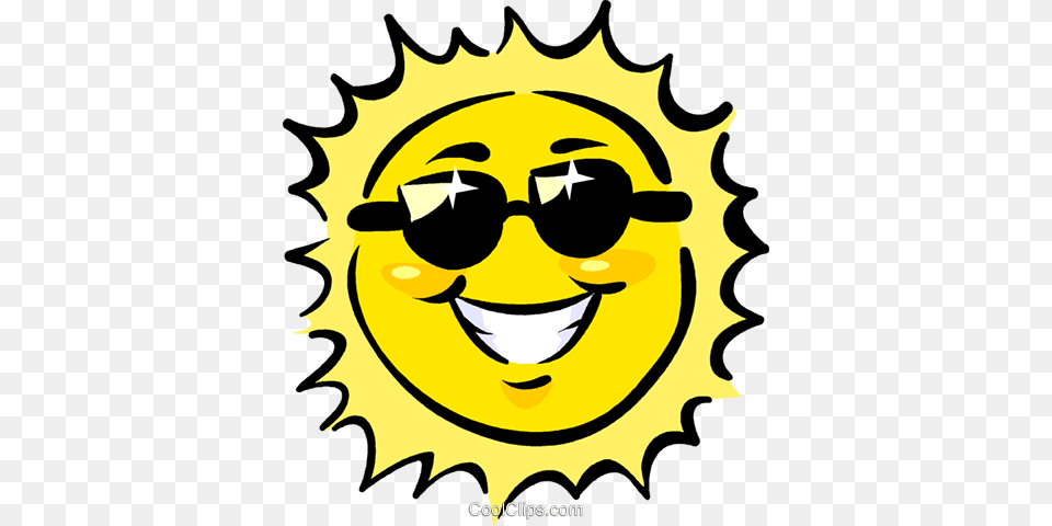 The Sun Wearing Sunglasses Royalty Vector Clip Art, Logo, Face, Head, Person Free Png