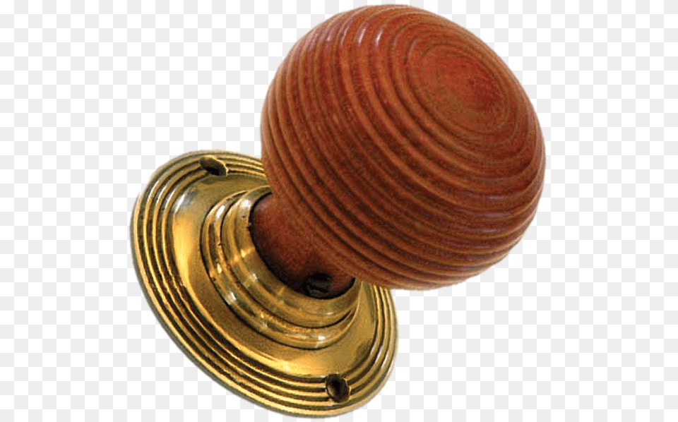 The Swirls On This Round Shaped Wooden Doorknob And Wooden Door Knob, Bronze Png Image