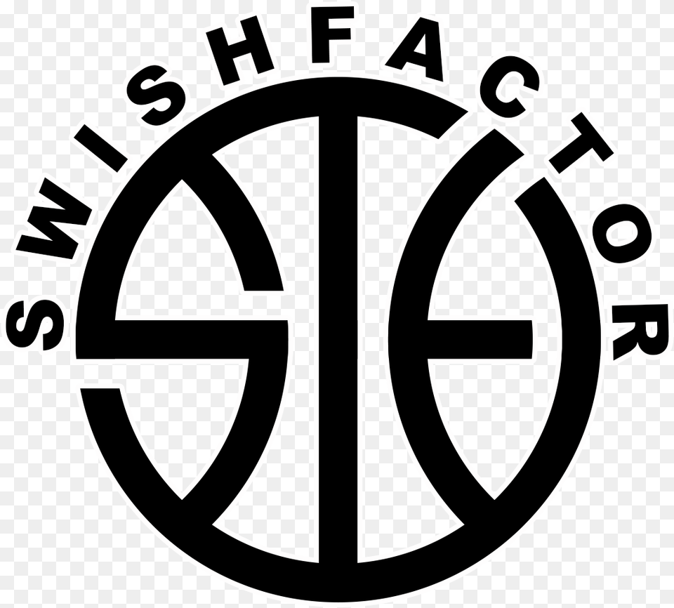 The Swish Factor Logo Circle, Emblem, Symbol, Cross Free Png