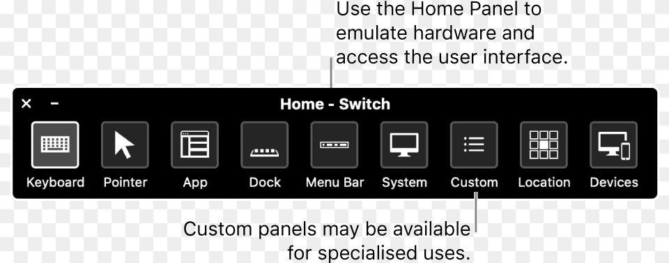 The Switch Control Home Panel Provides Buttons To Control Computer Keyboard, Scoreboard Free Png Download