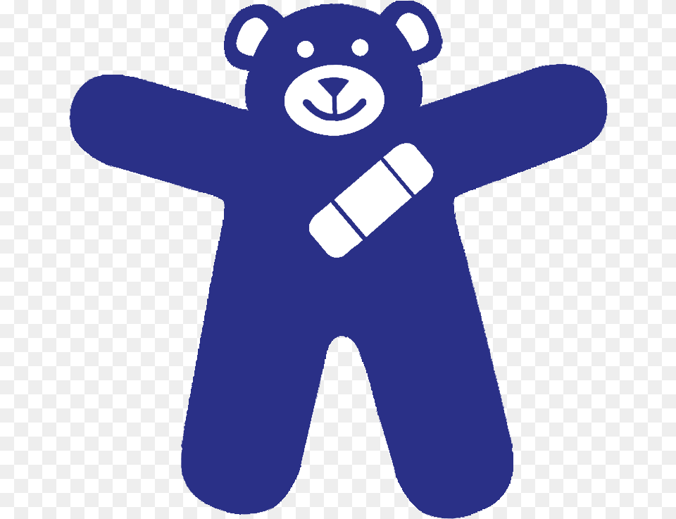 The Symbol A Blue Teddy Bear With A Bandage Over Its Child Abuse Clipart, Animal, Mammal, Wildlife, Clothing Png Image