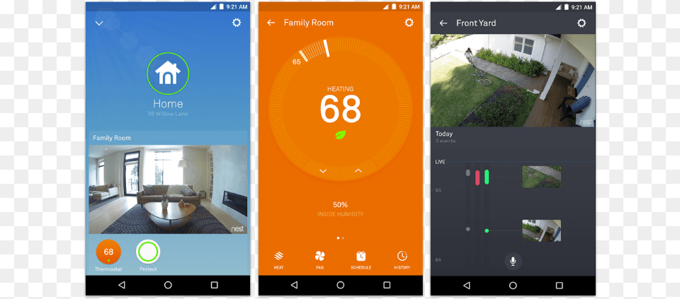 The System Can Update The Heating Options Depending Smart Home Android App, Electronics, Person, Screen, Phone Png Image