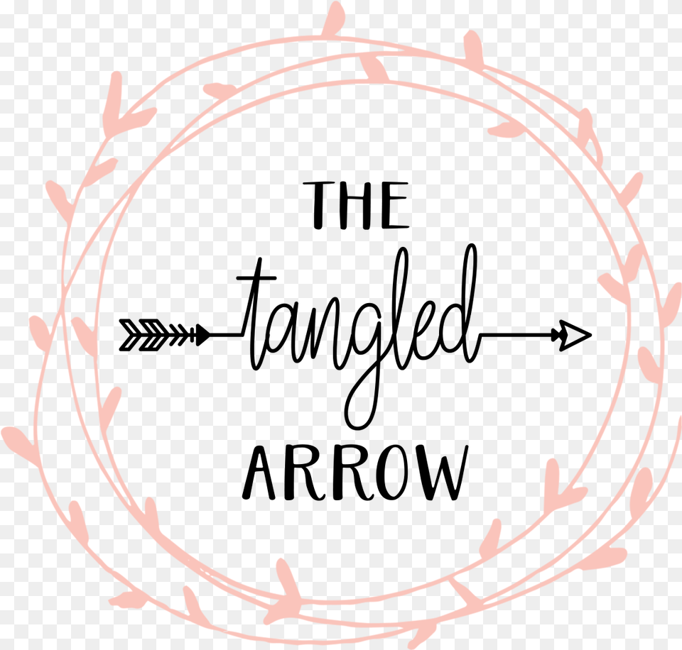 The Tangled Arrow Wedding Monogram, Oval Png Image