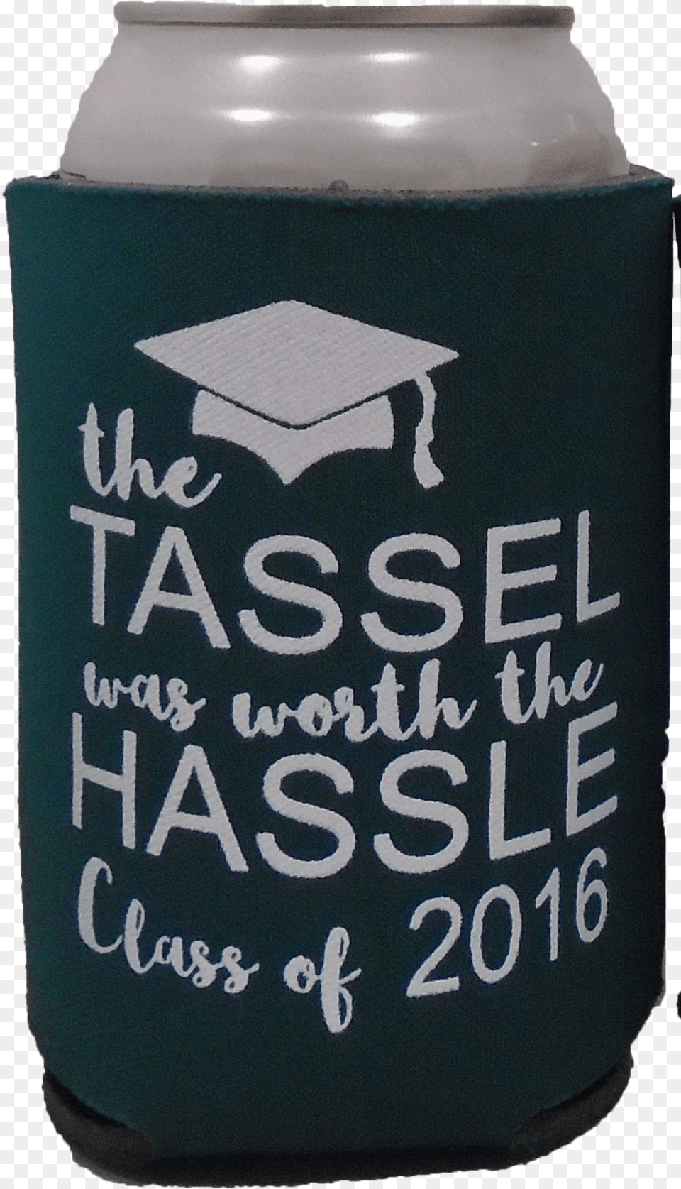 The Tassel Was Worth The Hassel Graduation Koozies Graduation Ceremony, Tin, Alcohol, Beer, Beverage Png Image