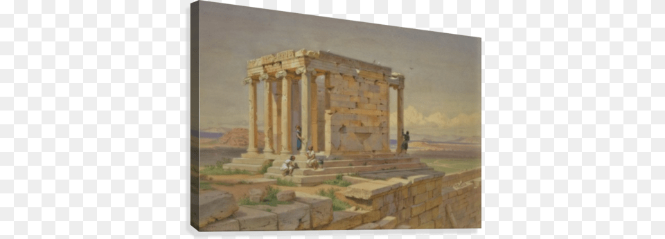 The Temple Of Athena Nike Canvas Print Giclee Painting Werner39s The Temple Of Athena Nike, Archaeology, Person, Architecture, Building Free Png