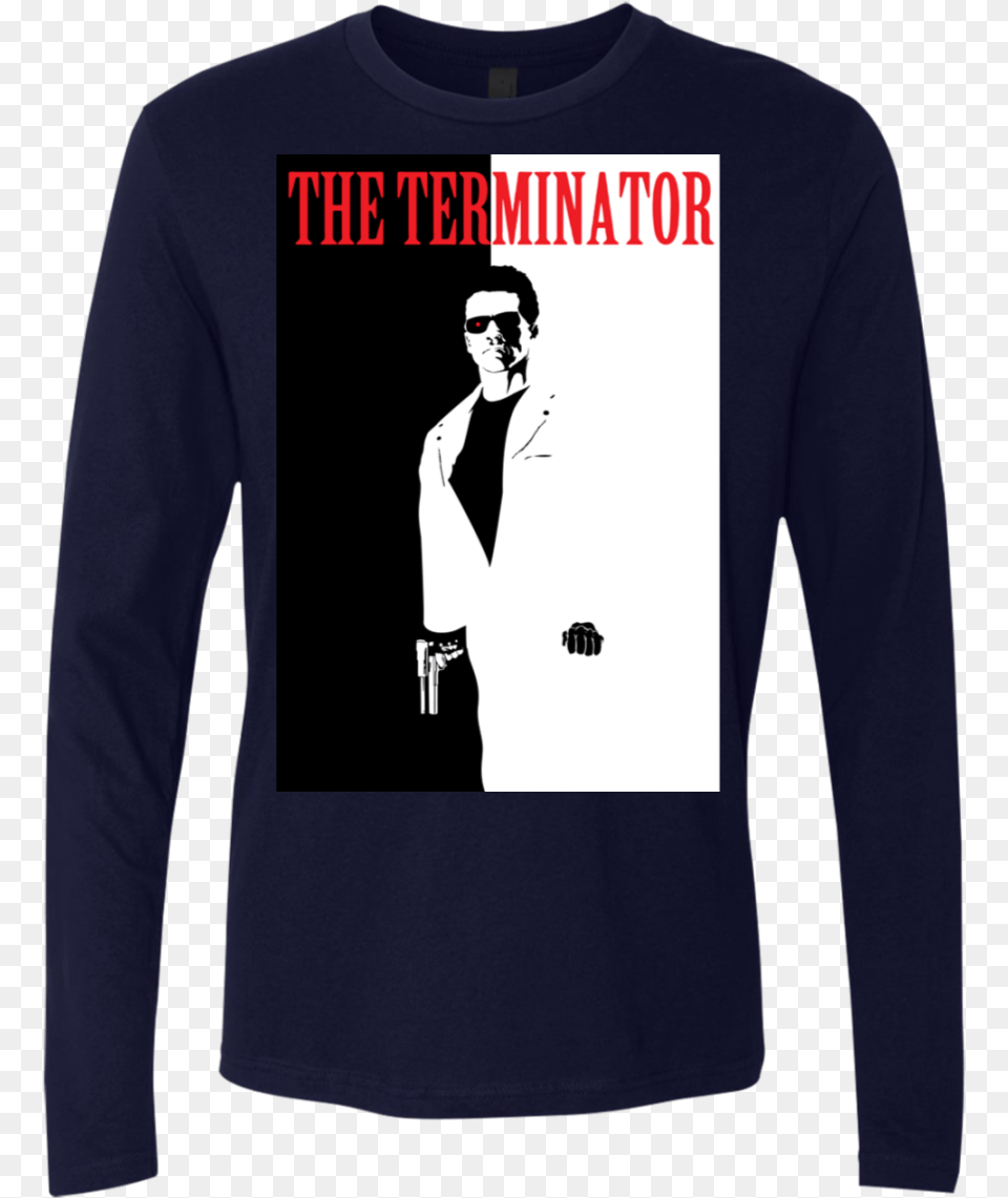 The Terminator Men S Premium Long Sleeve Not Wanted On The Voyage, Clothing, Long Sleeve, Shirt, Adult Png Image