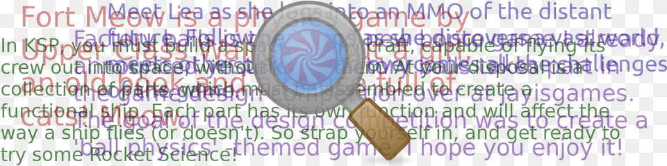 The Test Texts Below Overlaying One Another In Different Circle, Magnifying Png Image