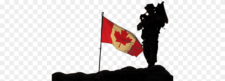 The Theme Of This Year39s Program Is In Service To Canadian Forces Soldiers Silhouette, Flag, Adult, Male, Man Free Png Download