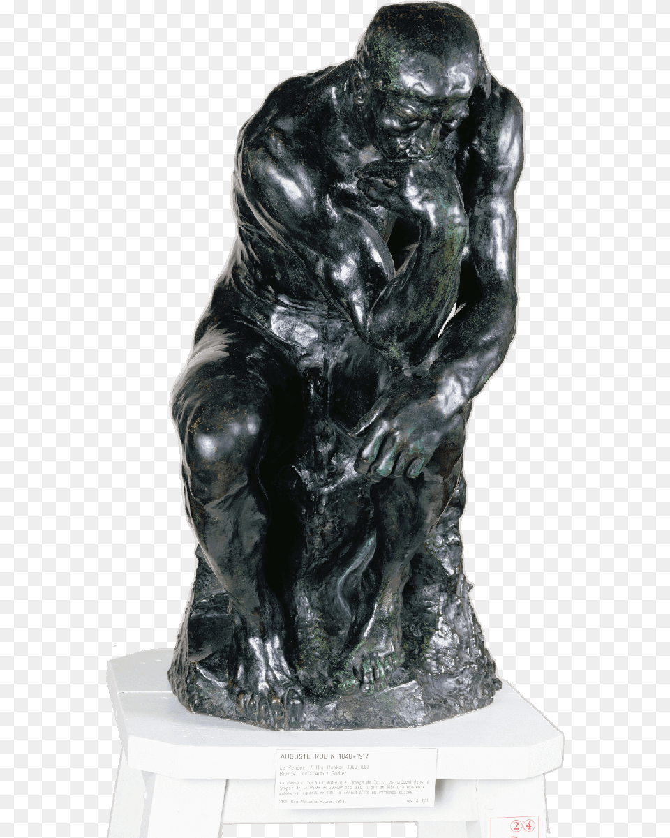 The Thinker 1880 Bronze 71 9 X 45 1 X 56 Bronze Sculpture, Torso, Person, Body Part, Man Free Transparent Png